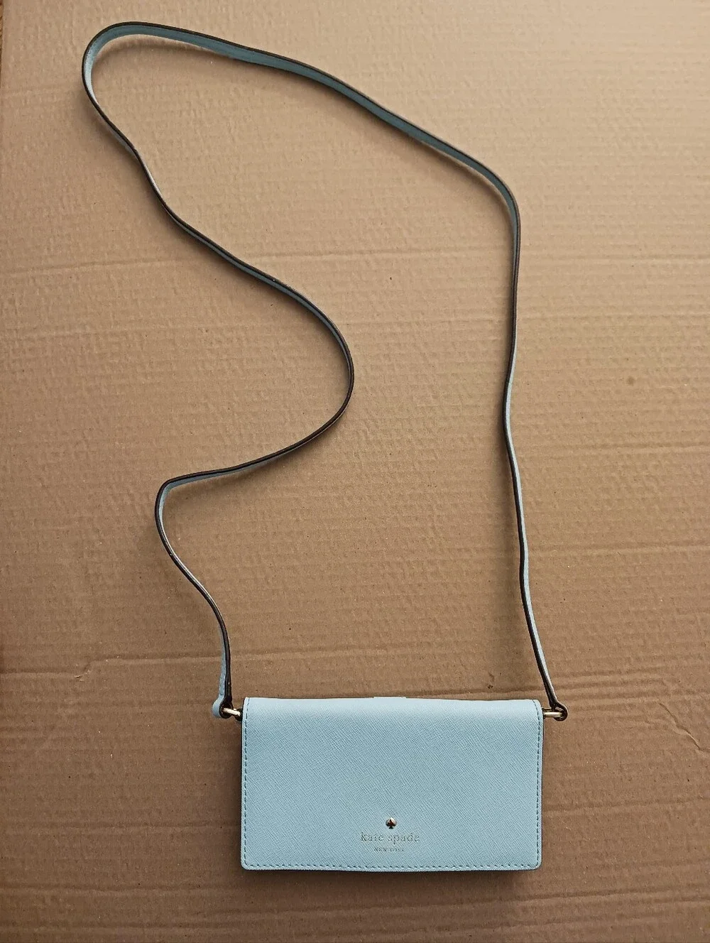 2014 Kate Spade Crossbody Wallet Wristlet IPhone Case Atoll Blue Very Good